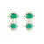 Contemporary Ann-Margaret Statement Earrings in Green, a pair For Sale - Image 3 of 4