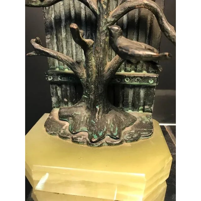 1970s Giacometti Style Bronzed Iron Bookends - A Pair For Sale - Image 5 of 9