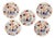 English Stoneware Plates in Japanese Style Kakiemon Tiger, Set of 5 For Sale