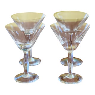 Vintage Waterford Crystal "Sheila" Martini Cocktail Coupe Glasses - Set of 4 For Sale