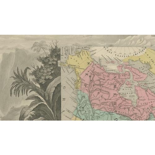 Antique Map of North America with Texas Republic by Levasseur, 1845 For Sale - Image 9 of 11