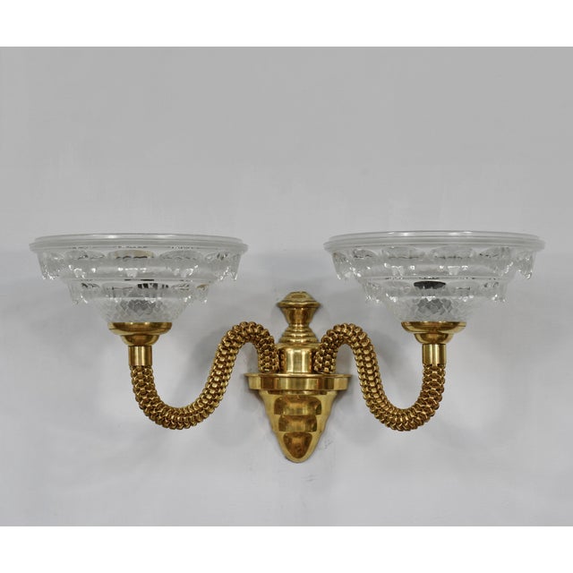 Boris Jean Lacroix A Pair of French Art Deco Wall Sconces by Boris Lacroix 1930s France For Sale - Image 4 of 13
