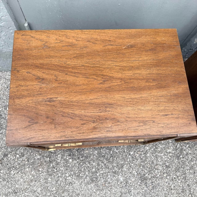 Vintage Campaign Huntley Nightstands by Thomasville For Sale In West Palm - Image 6 of 11