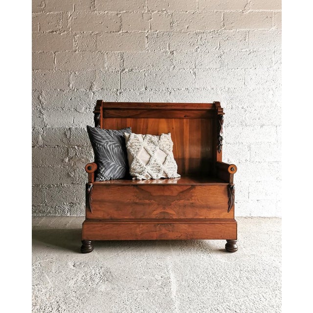 Antique Empire Style Bench, Belgium, 1890s For Sale - Image 12 of 13