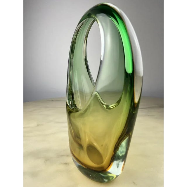 Sommerso Murano Glass Vase, Italy, 1960s For Sale - Image 4 of 9