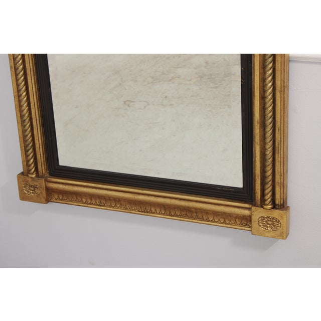 Friedman Brothers Gold Framed Urn & Flower Carved Trumeau Mirror For Sale In Philadelphia - Image 6 of 16