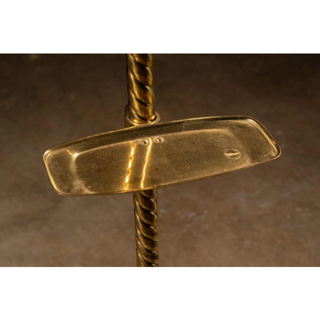 Metal Mid 20th Century Vintage Brass Floor-Length Valet For Sale - Image 7 of 8