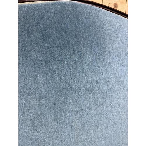 Louis Philippe Sofa in Blue Velvet For Sale - Image 3 of 9