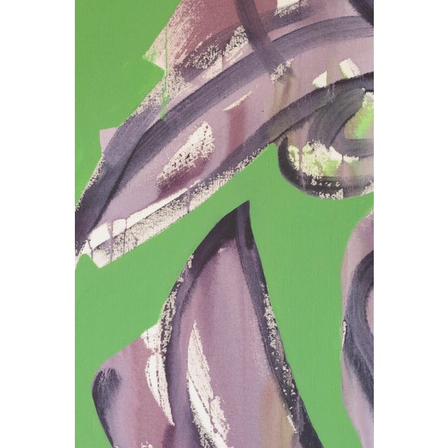 "Finally Seem to Be Slowing Down" Large Floral Acrylic Painting by Simon Findlay For Sale - Image 6 of 12