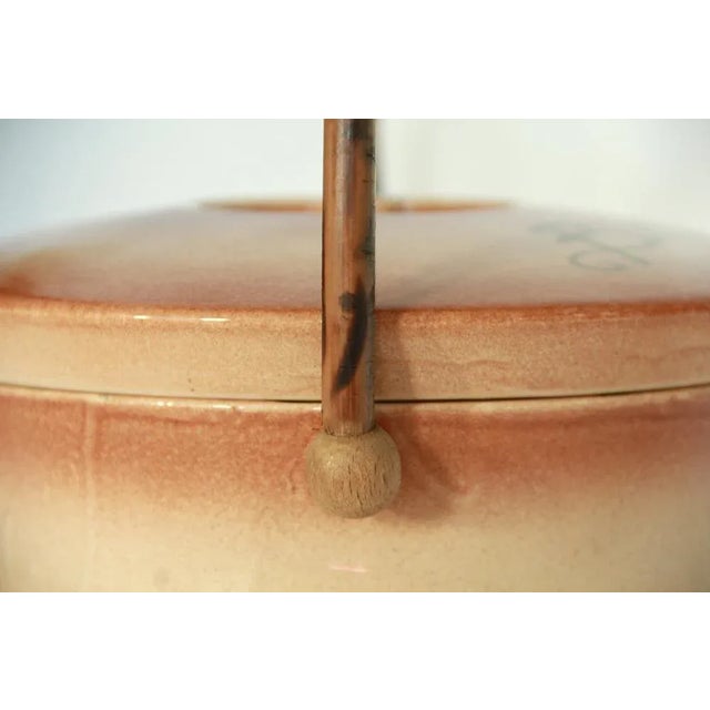 1960s Mid-Century Ceramic and Bamboo Cookie Jar, Italy, 1960s For Sale - Image 5 of 9