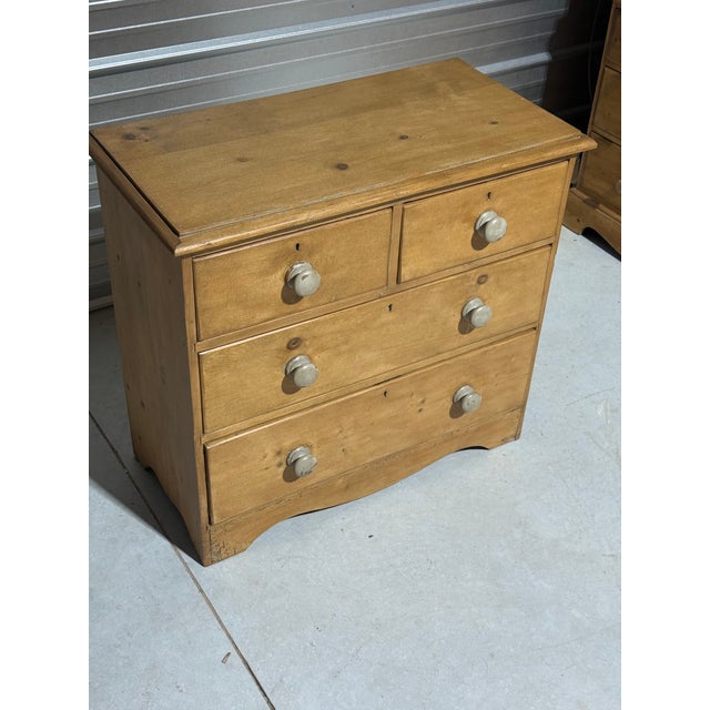 Antique Pine Two Over Two Drawers - Chest of Drawers From England For Sale - Image 4 of 18