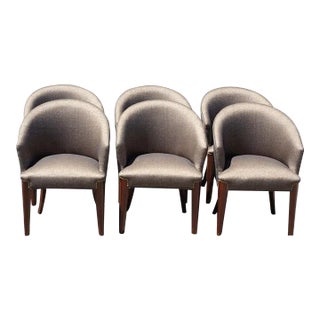 1950s Rosewood Dining Room Chairs, Newly Upholstered & Restored- Set of 6 For Sale