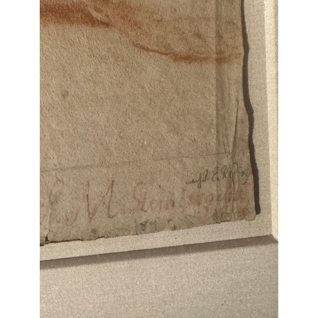 Early 18th Century 18th Century Johann Elias Ridinger Male Academy Drawing For Sale - Image 5 of 6