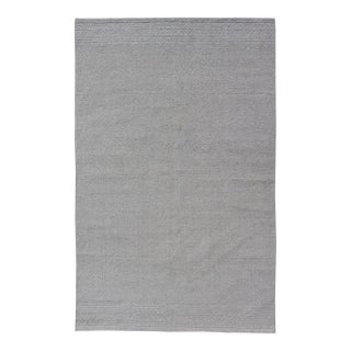 Muted Gray Hand-Knotted Wool Rug by Keivan Woven Arts 5'7 X 9'0 For Sale