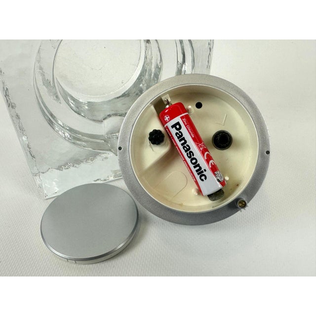 Postmodern Crystal World Time Table Clock by Rastal for Wiesenthal, 1980s For Sale - Image 8 of 13