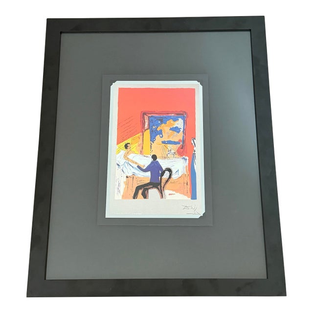 Salvador Dalí "The Physician" (El Médico) Tobo Arte .925 Silver Serigraph Plaque Custom Gallery Framed For Sale