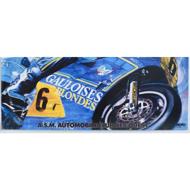 Contemporary 1985 French Motocycle Race Poster - "Le Mans - Grand Prix De France" (Jean-François Arrigoni-Néri) For Sale - Image 3 of 5