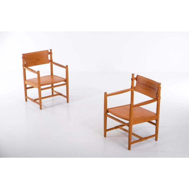 Swedish Leather Armchair, 1960s For Sale - Image 9 of 10