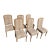 6 Vintage Drexel Heritage Furniture Co. Dining Room Chairs , Carved Ash Wood For Sale
