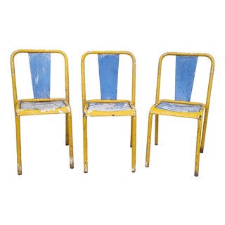 T4 Chairs by Xavier Pauchard for Tolix, 1950s, Set of 3 For Sale