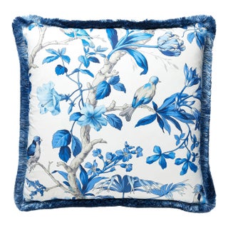 The House of Scalamandré Belize Pillow, Porcelain For Sale