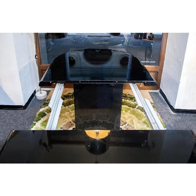 Vintage Italian Black Lacquered Wood Table, 1970s For Sale - Image 3 of 5