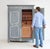 19th Century French Provincial Painted Pine Kitchen Cabinet For Sale - Image 4 of 18