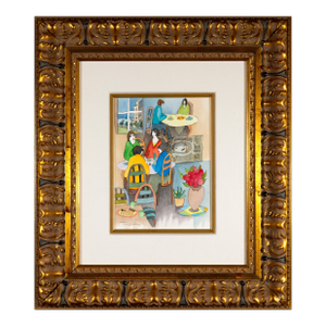 Itzchak Tarkay "Full Table #4"—Original Watercolor & Mixed Media, 2005, Park West Coa