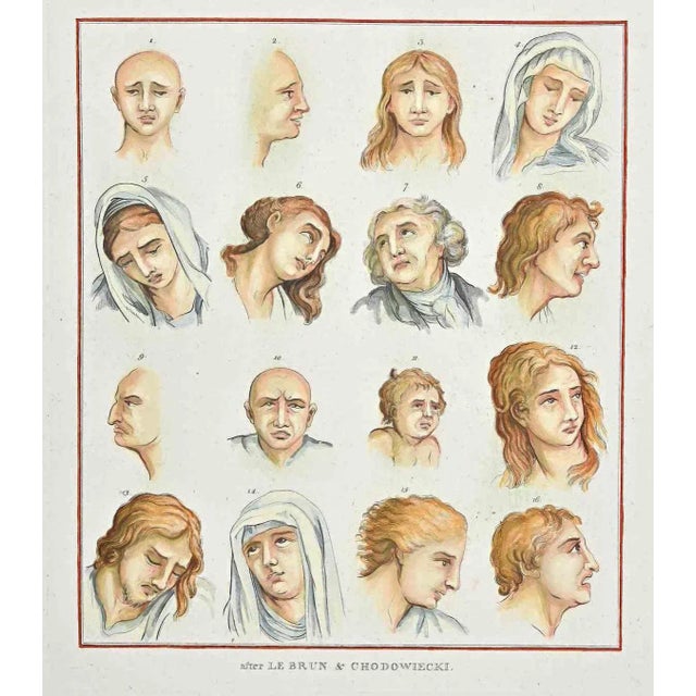 Portraits , original Etching, 1810. The Physiognomy - The Noses is an original etching artwork realized by Thomas Holloway...