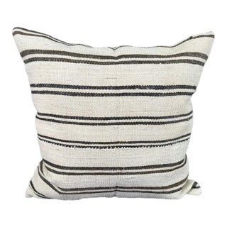 Turkish Hemp Pillow Cushion Natural Beige Brown Pillow Cushion Cover 24"x24" For Sale