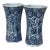 Pair 19th Century Delft Hand-Painted Vases For Sale