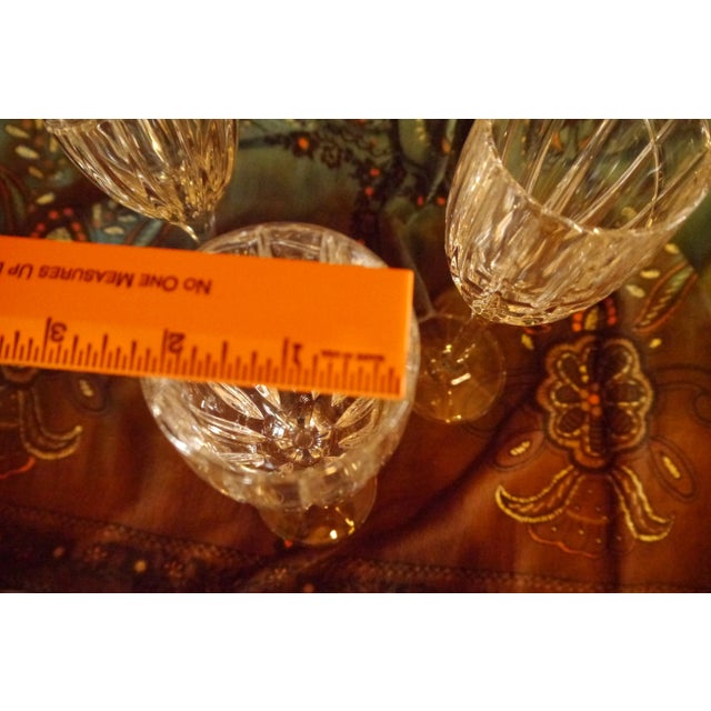Transparent Vintage Uptown Mikasa Clear Crystal Wine Glasses- Set of 3 For Sale - Image 8 of 9