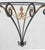 Hollywood Regency Vintage Hollywood Regency Demilune Black Gold Gilt Twisted Rope Iron Half Moon Wall Console Table For Sale - Image 3 of 11