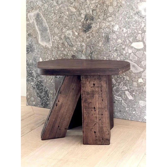 Unique wood stool by Goons. Dimensions: W 50 x D 35 x H 33 cm Materials: wood Dimensions can be adjusted +/- 10 cm