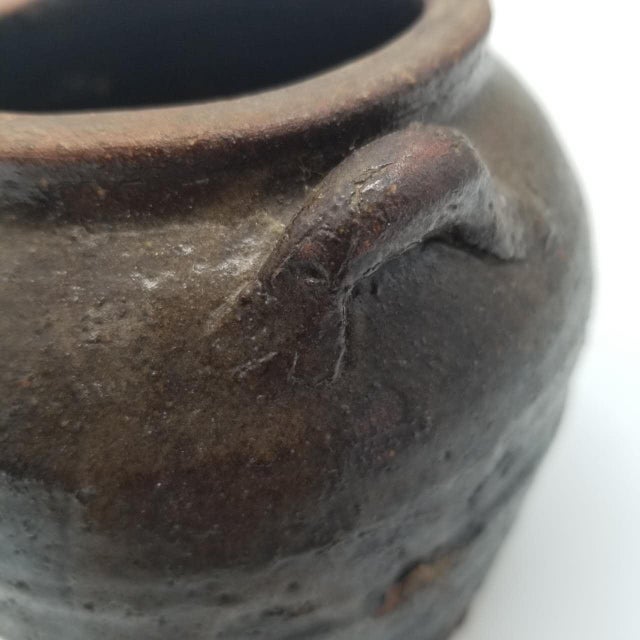 Antique-Style Japanese Black Pottery Jar For Sale - Image 16 of 18