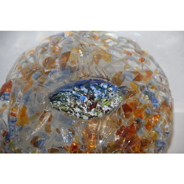 Murano Art Glass & Brass Wall Sconce, 1950s For Sale - Image 4 of 8