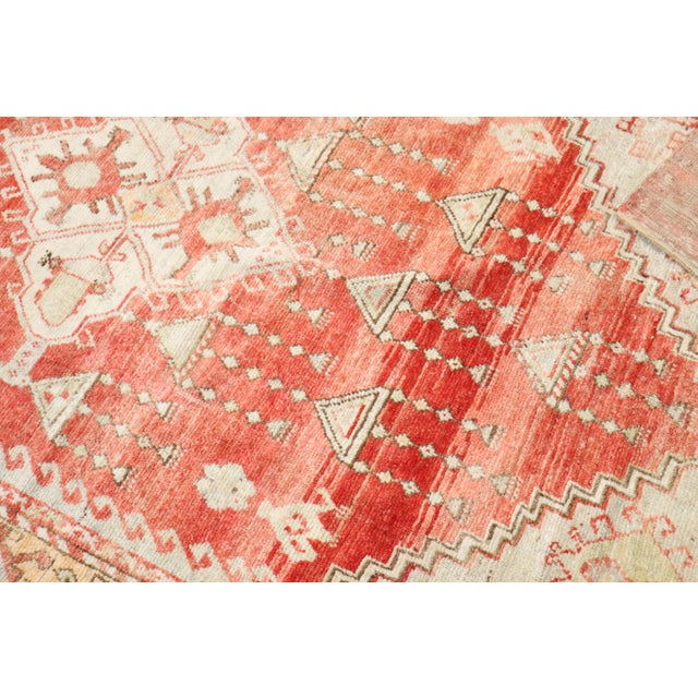 Mid 20th Century Vintage Melon Color Turkish Anatolian Rug For Sale - Image 5 of 8