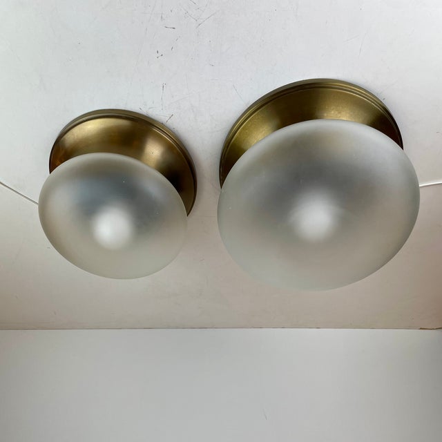 Brass and Murano Glass Ceiling Lamp, Italy, 1960s For Sale - Image 13 of 15