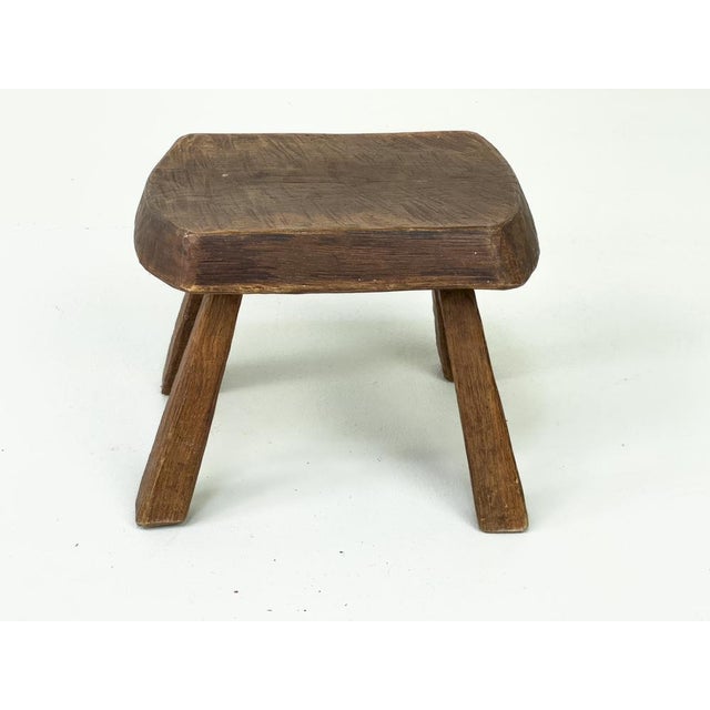 Mid-Century Modern Small Brutalist Stool, 1960s For Sale - Image 3 of 10