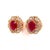Natural Untreated Finely Faceted Quality Ruby Diamond Earrings 14k Yellow Gold 3.64 TCW Certified $6,950 018671 This fine...