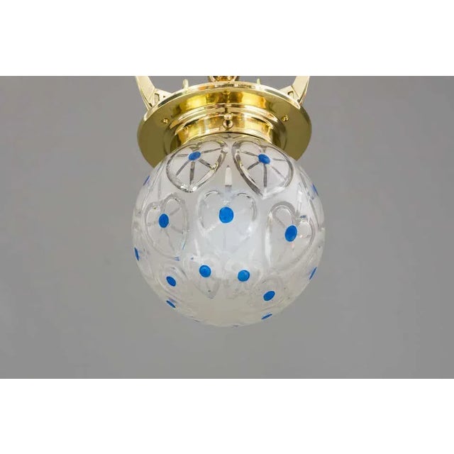 1920s Austrian Art Deco Ceiling Lamp, 1920s For Sale - Image 5 of 9