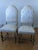 Beautiful pair of side chairs, with white and gold reupholster, original frame and carved woods. These pair looked great...