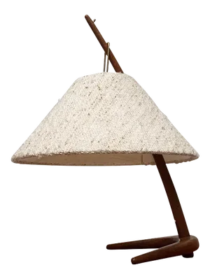Mid-Century Teak Dornstab Table Lamp by A. Pöll for Kalmar