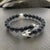1990s David Yurman Estate Matte Onyx Carved Prayer Beads Bracelet 8.5" Silver For Sale - Image 4 of 12
