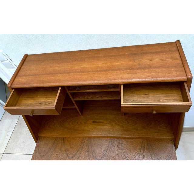 Vintage Secretaire in Teak from Bernhard Pedersen & Son For Sale - Image 12 of 18