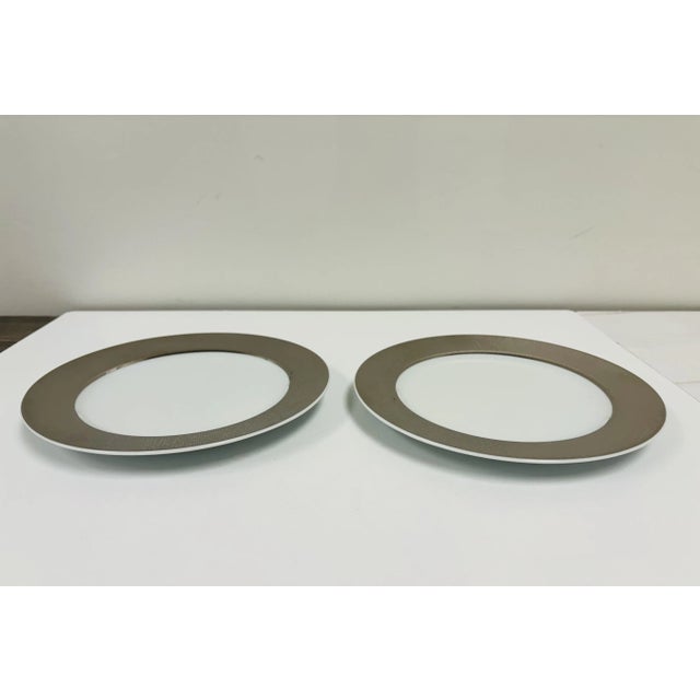 Bernardaud Bernadaud Dune Platinum Salad/Dessert Plates - Set of 4 For Sale - Image 4 of 6