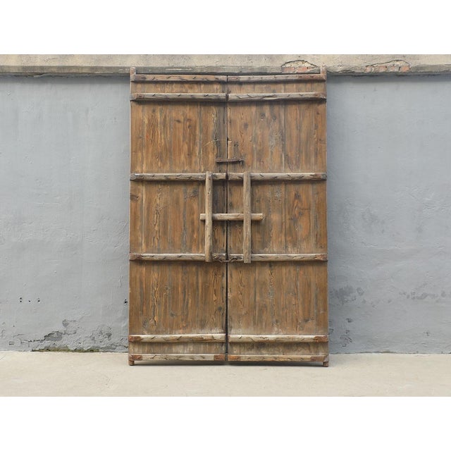 Antique Chinese Pine Compound Gate For Sale - Image 4 of 4