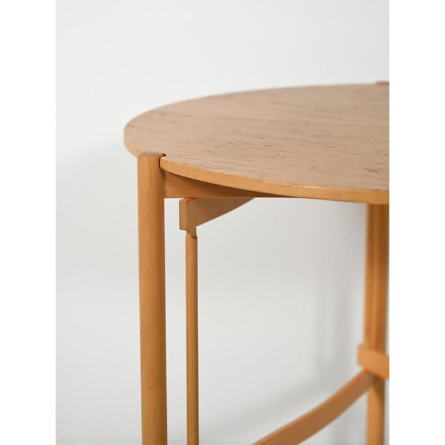 1960s Scandinavian Round Birch Coffee Table from Karl Andersson & Söner, 1960s For Sale - Image 5 of 13