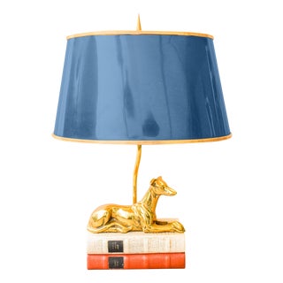 Vintage Brass Greyhound Table Lamp For Sale