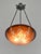 Charles Schneider - Le Verre Français A wonderful French art deco hanging fixture in wrought iron with a nice Schneider Le...